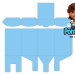 caixa com tampa molde limpo png