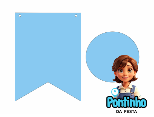 Bandeirola molde png limpo