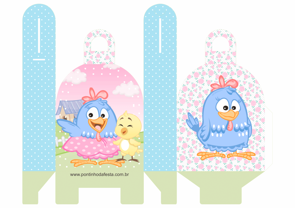 lembrancinha personalizado galinha pintadinha aquarela gratis