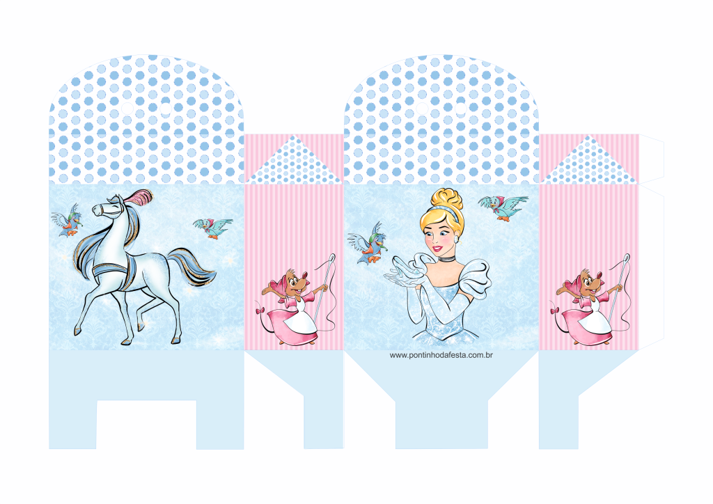 Lembrancinha Cinderela aquarela gratis