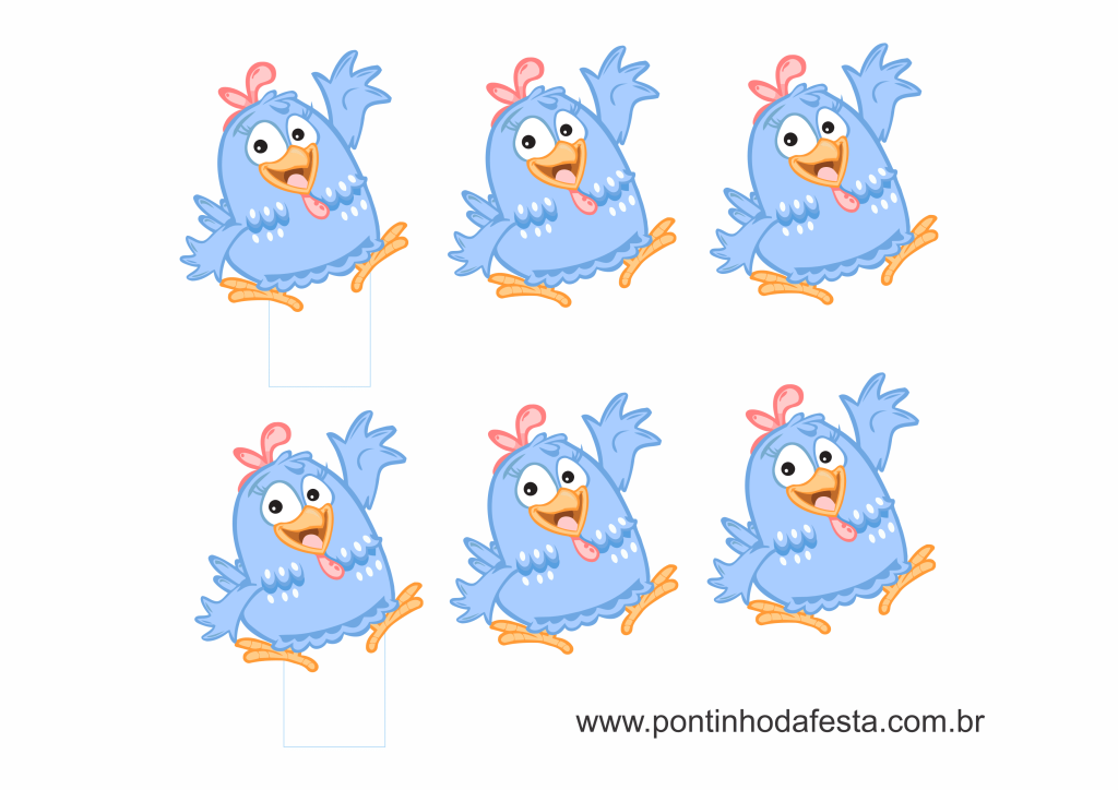 lembrancinha personalizado galinha pintadinha aquarela gratis