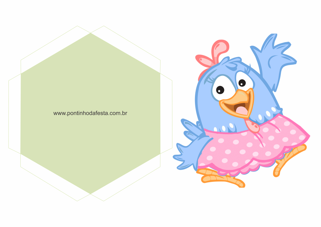 lembrancinha personalizado galinha pintadinha aquarela gratis