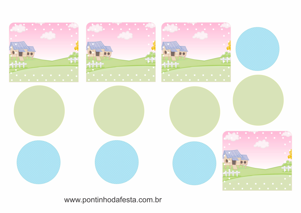lembrancinha personalizado galinha pintadinha aquarela gratis