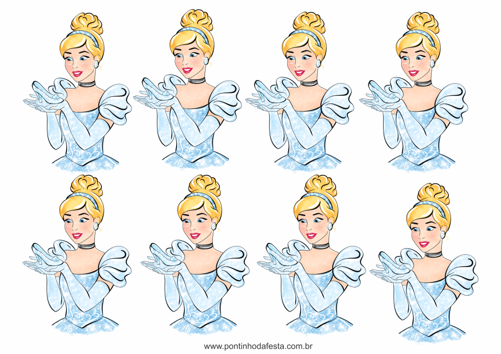 Lembrancinha Cinderela aquarela gratis