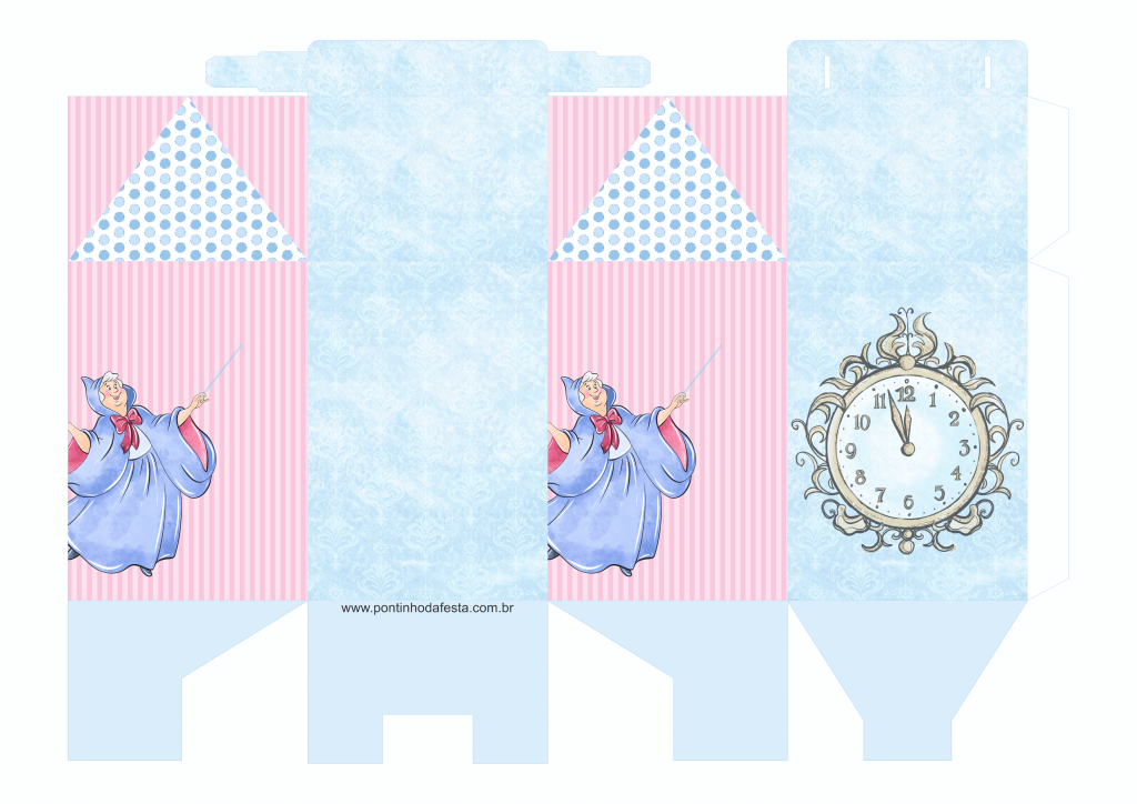 Lembrancinha Cinderela aquarela gratis