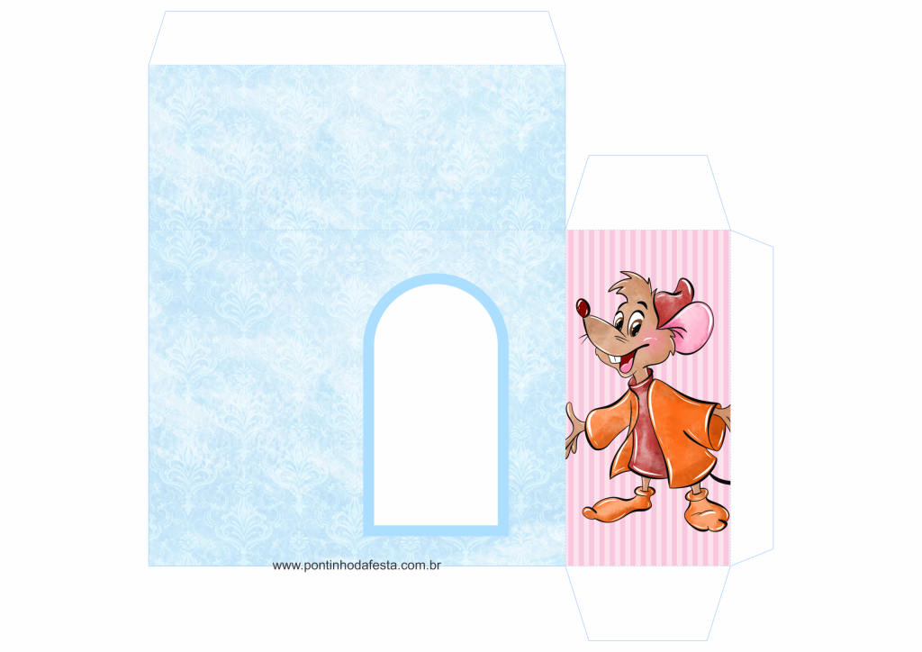 Lembrancinha Cinderela aquarela gratis