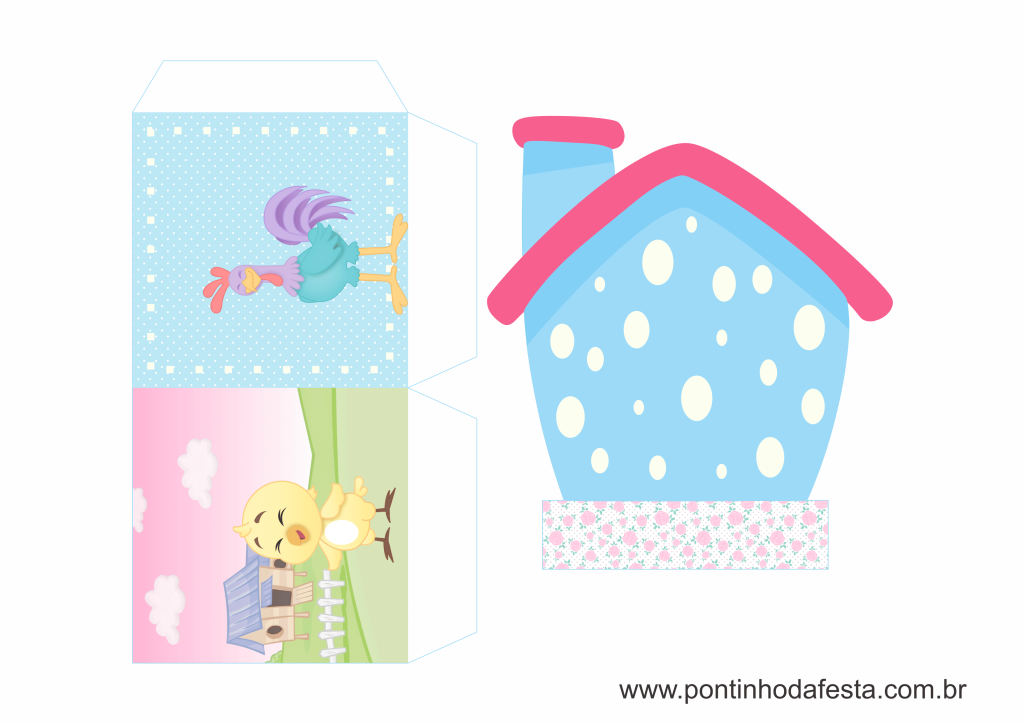 lembrancinha personalizado galinha pintadinha aquarela gratis