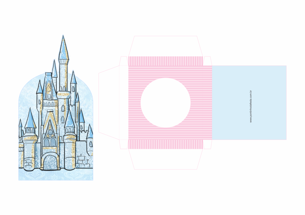 Lembrancinha Cinderela aquarela gratis