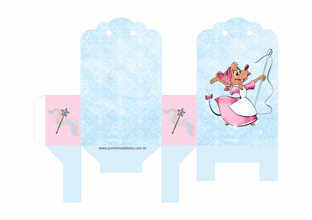 Lembrancinha Cinderela aquarela gratis