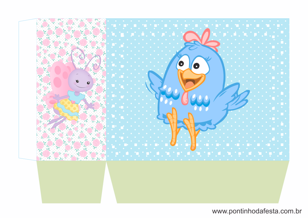 lembrancinha personalizado galinha pintadinha aquarela gratis