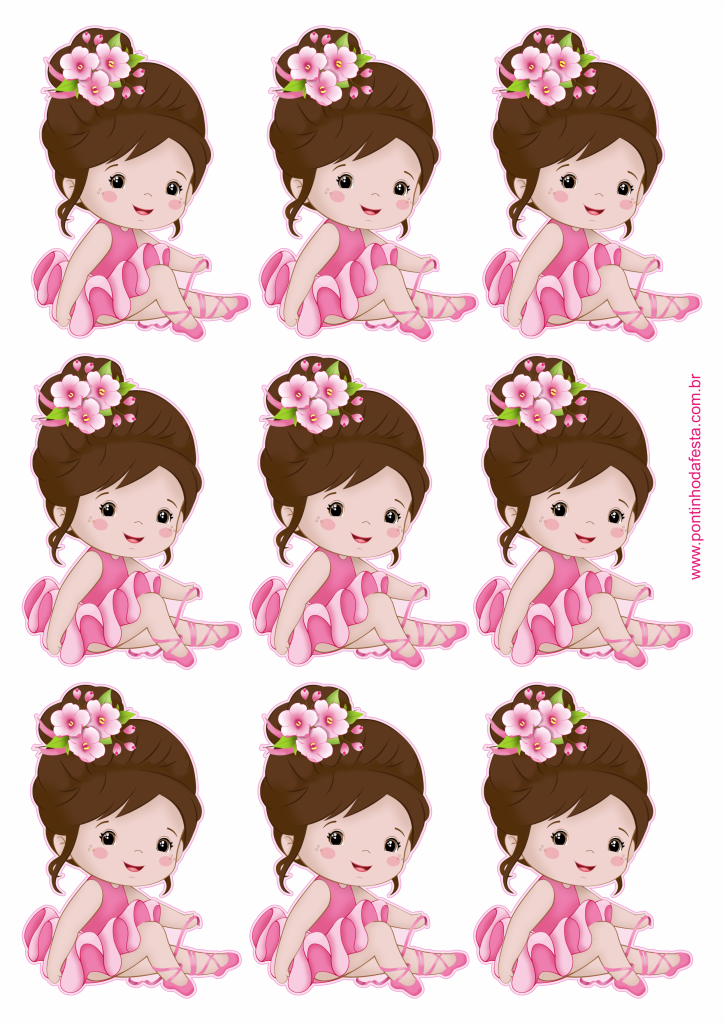 Lembrancinha bailarina para baixar grátis