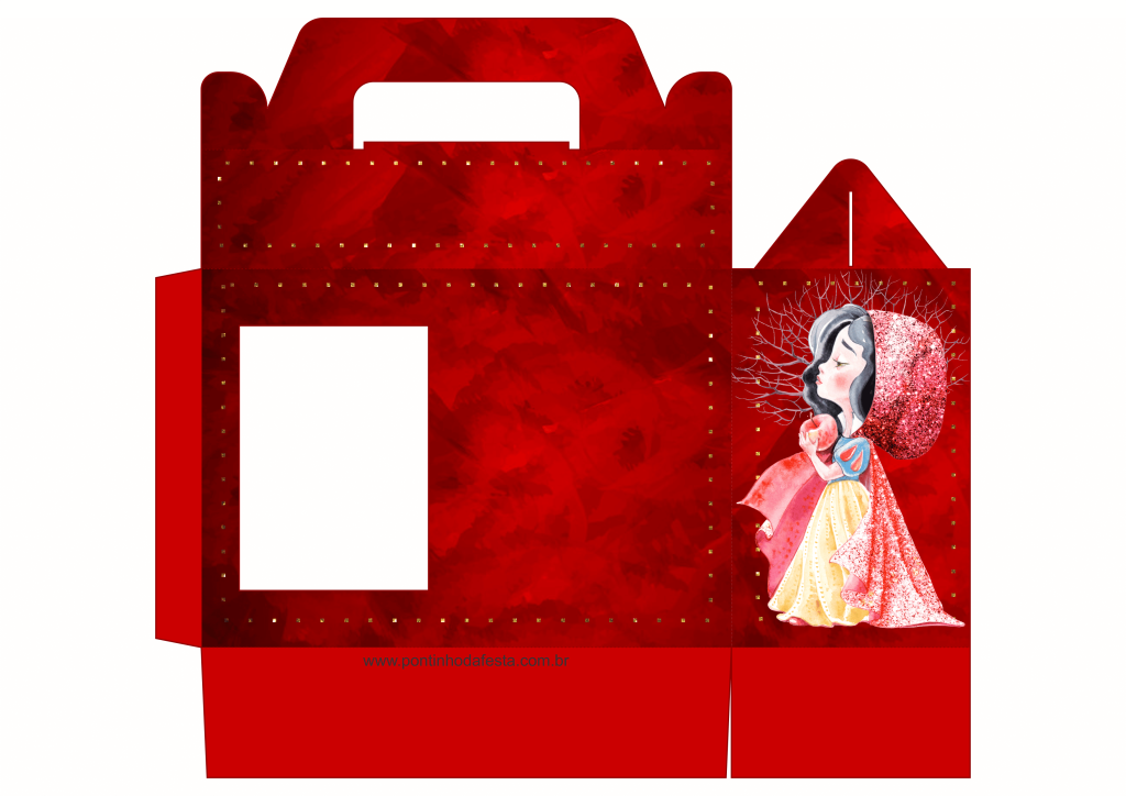 lembrancinha branca de neve aquarela gratis