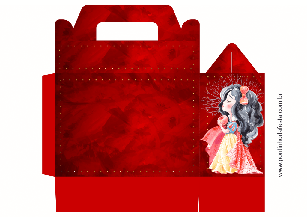 lembrancinha branca de neve aquarela gratis