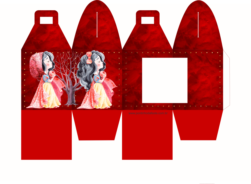 lembrancinha branca de neve aquarela gratis