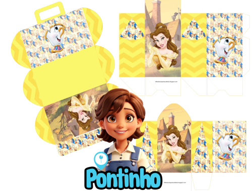 Lembrancinha a bela e a fera personalizado gratis