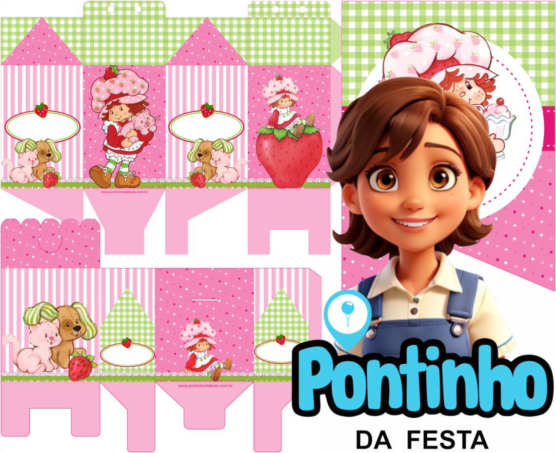 Moranguinho rosa lembrancinha