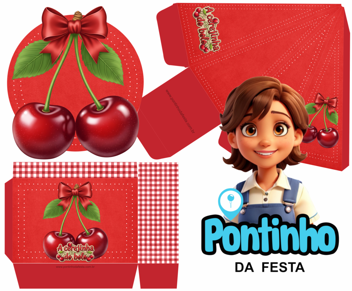 Lembrancinha Cerejinha do bolo gratis