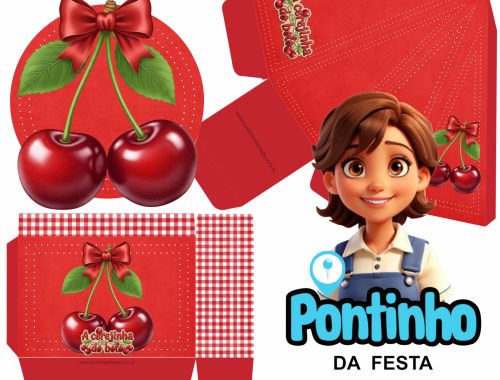 Lembrancinha Cerejinha do bolo gratis