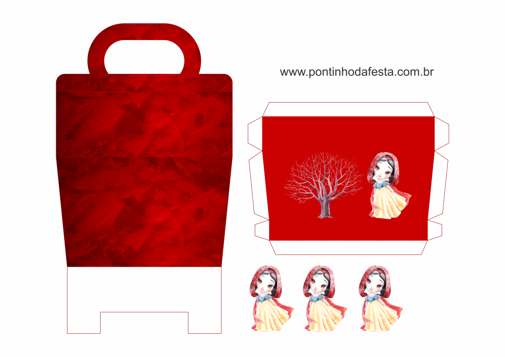 lembrancinha branca de neve aquarela gratis
