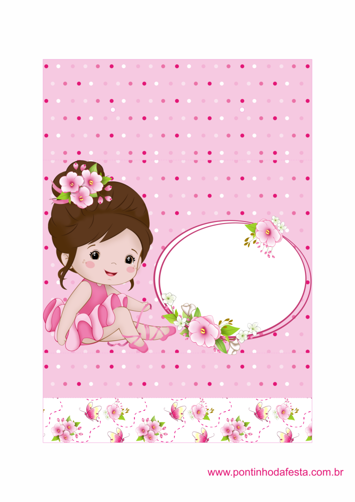 Lembrancinha bailarina para baixar grátis