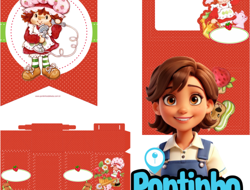 lembrancinha personalizada moranguinho vermelha anos 80 gratis