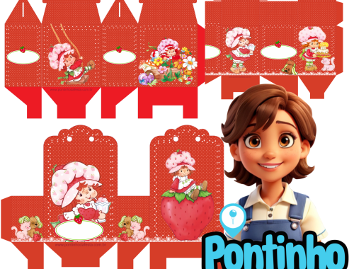 Lembrancinha personalizada moranguinho anos 80 gratis