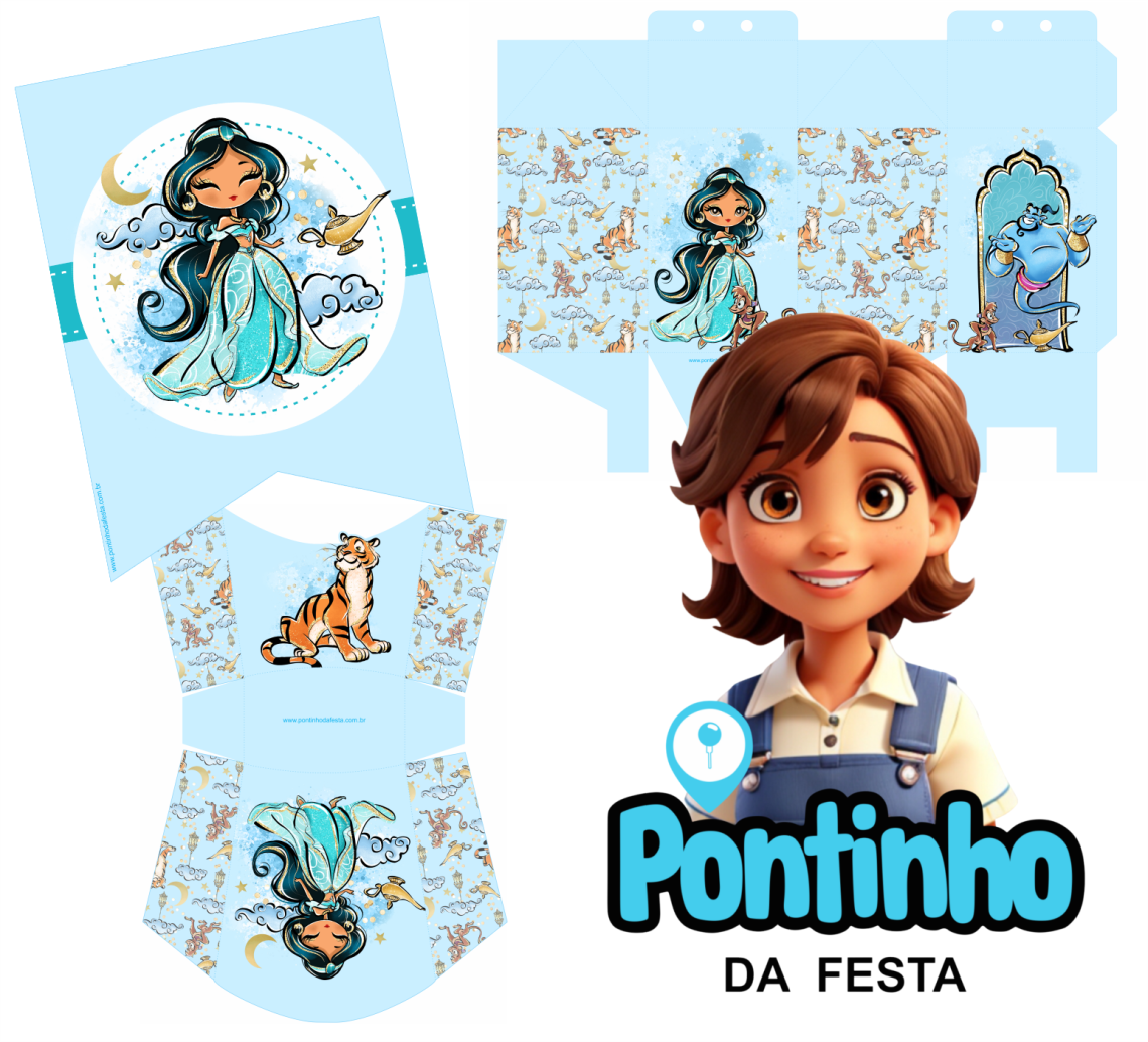 Lembrancinha princesa Jasmine ára baixar gratis