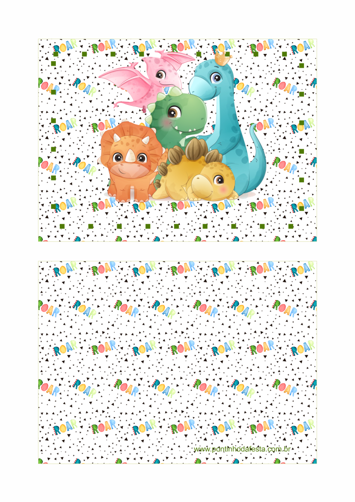 Personalizados dino lembrancinha gratis