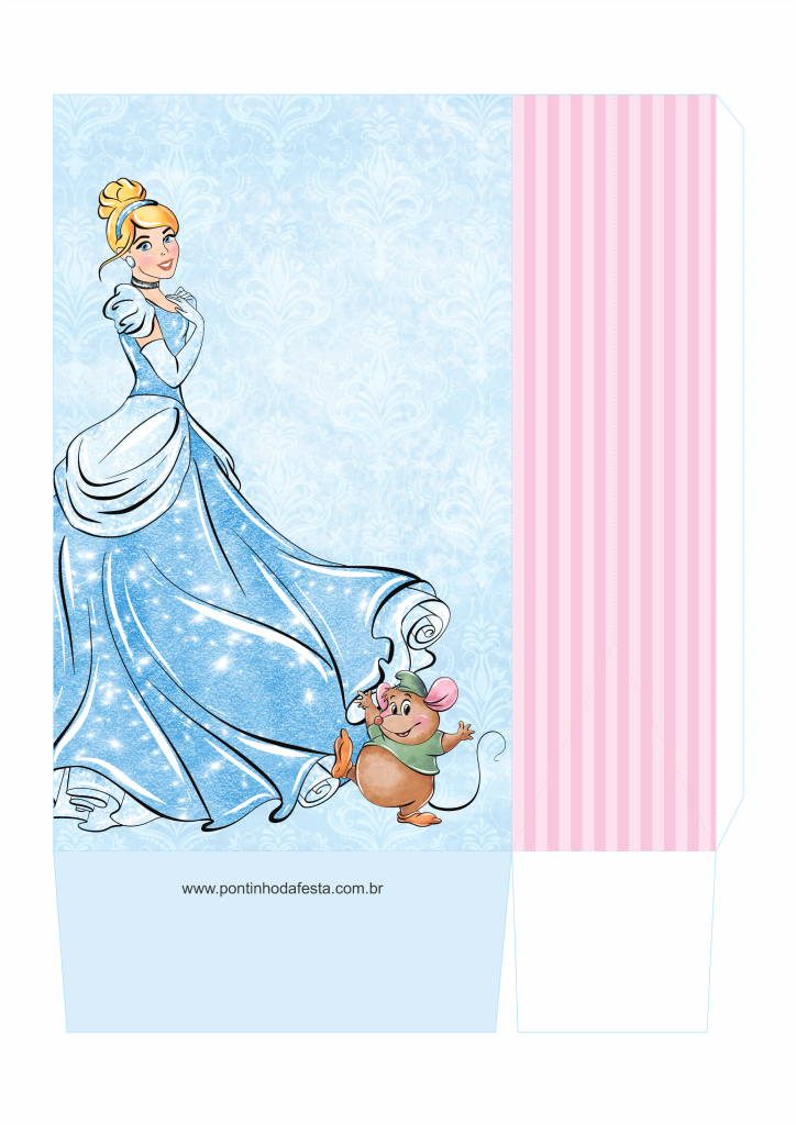 Lembrancinha Cinderela aquarela gratis