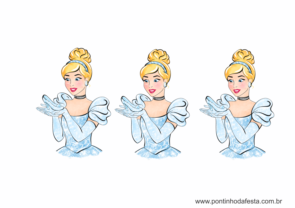 Lembrancinha Cinderela aquarela gratis