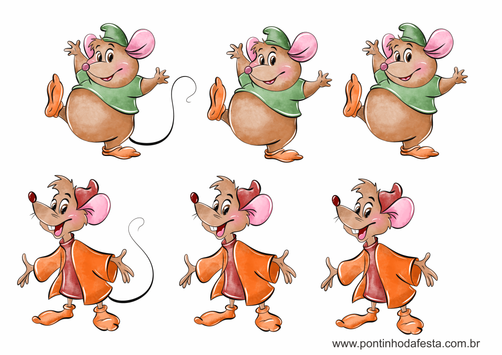 Lembrancinha Cinderela aquarela gratis