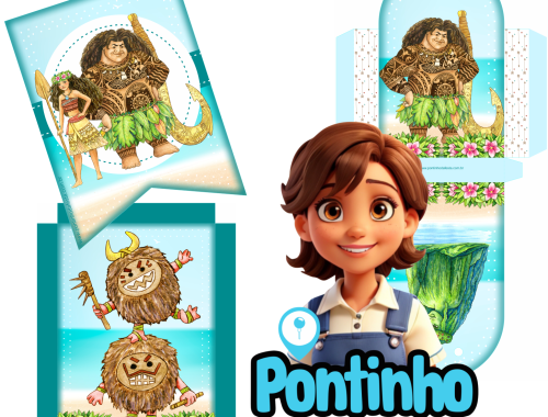 Lembrancinha personalizada moana para baixar gratis