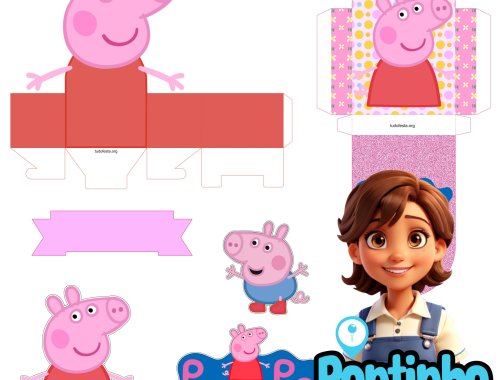 Lembrancinha personalizada Pepa Pig para baixar gratis