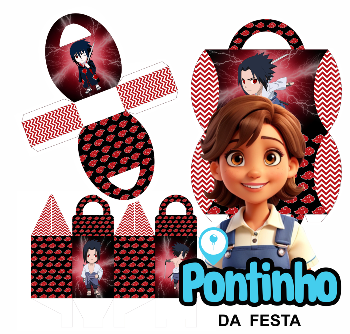 Lembrancinha Sasuke personalizados gratis para baixar