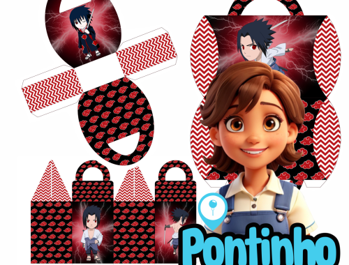 Lembrancinha Sasuke personalizados gratis para baixar