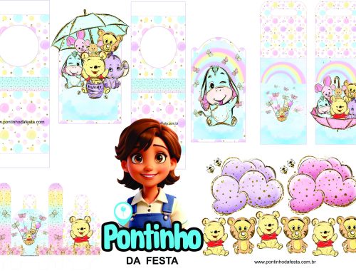 lembrancinhas personalizadas ursinho pooh aquarela gratis