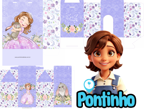 Lembrancinha princesinha sofia gratisaquarela