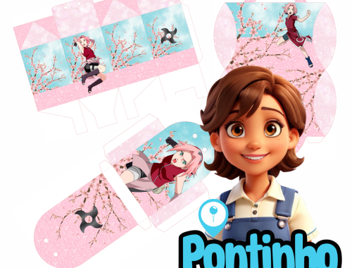 Lembrancinha sakura personalizada gratis