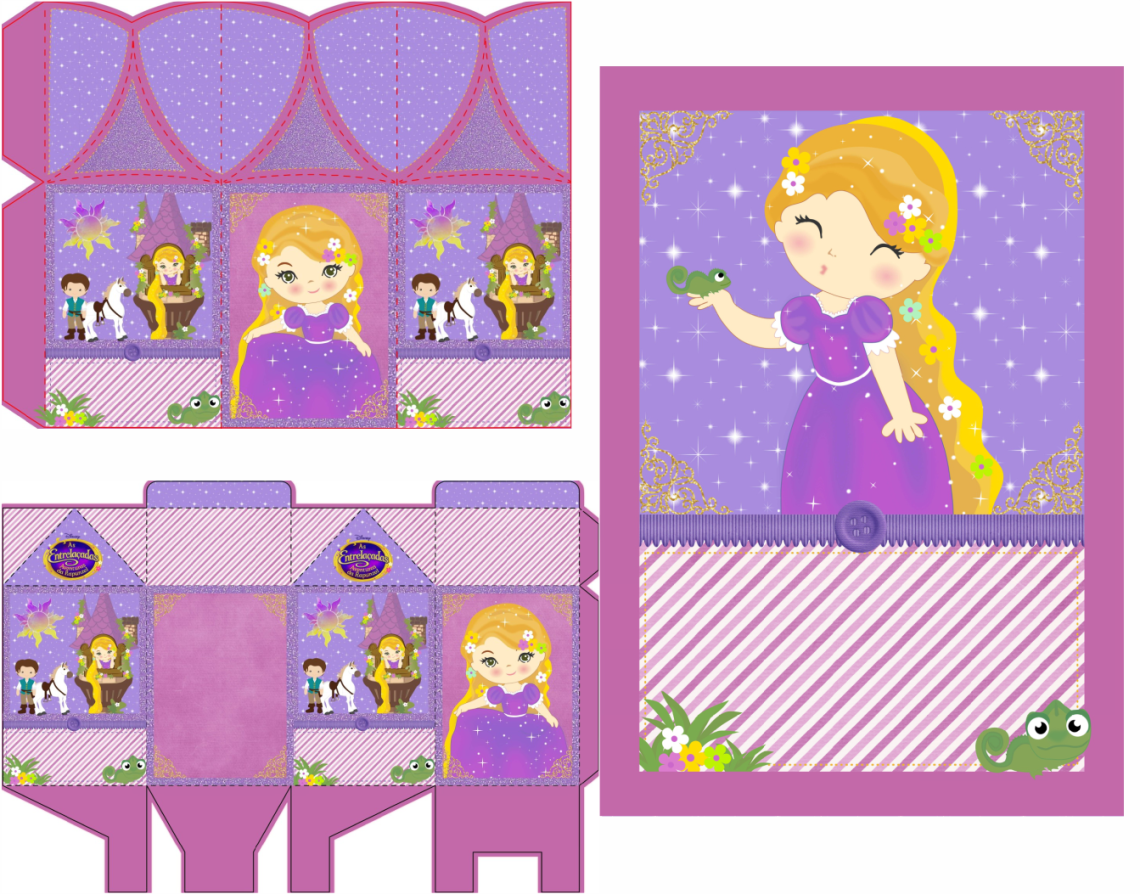 Lembrancinha rapunzel cute gratis