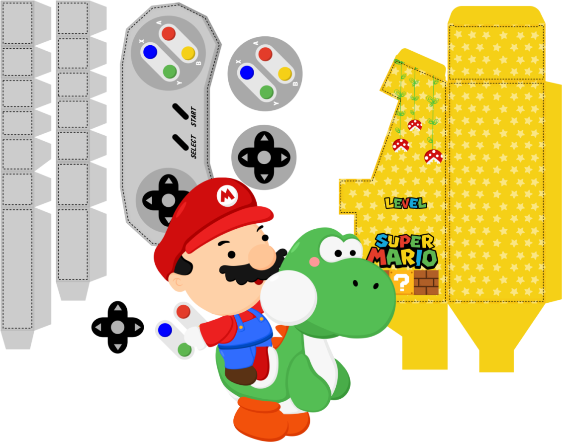 Lembrancinha super mario gratis