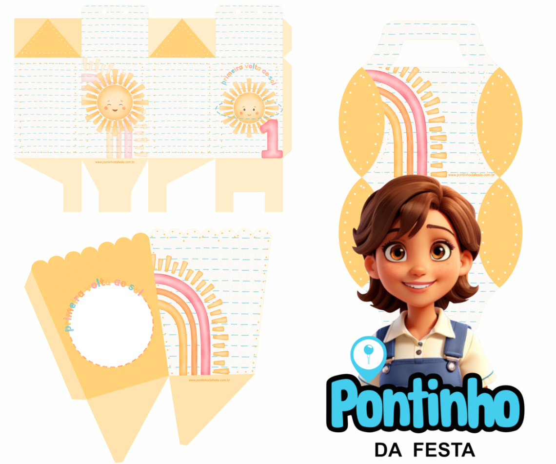 kit digital lembrancinha para Personalizados Volta ao sol