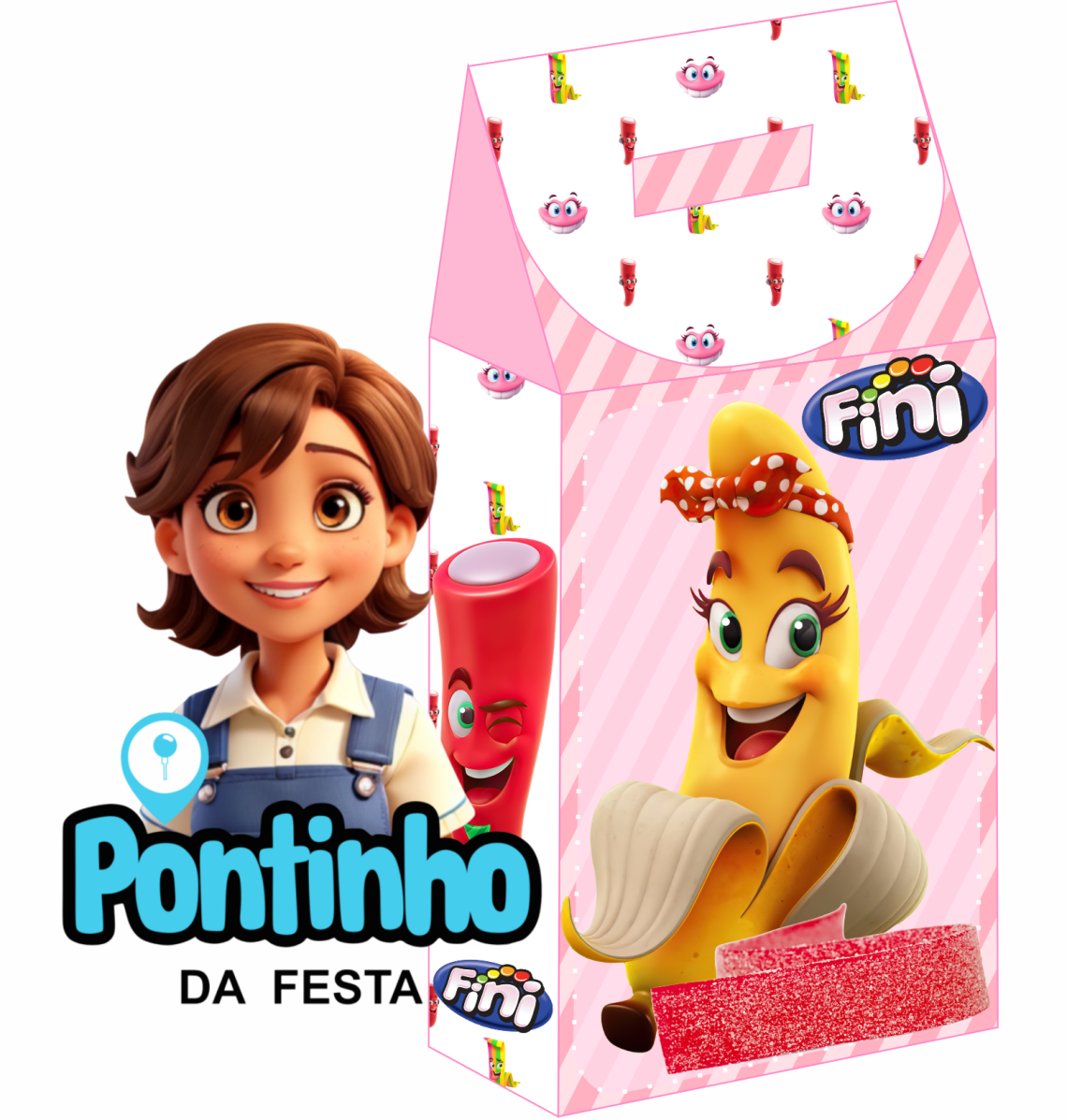 Molde limpo caixa sacolinha para personalizar lembrancinha