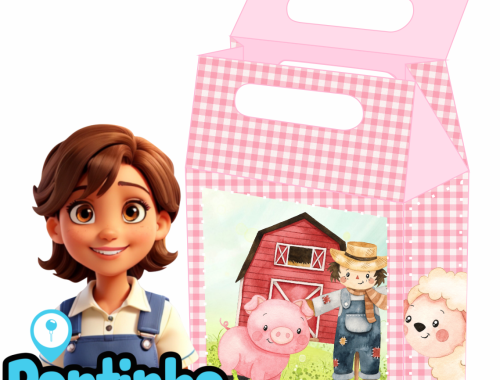 Molde limpo caixa sacolinha para personalizar lembrancinha