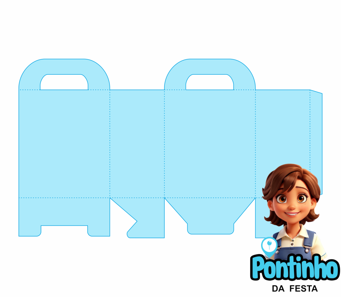 Molde limpo caixa sacolinha para personalizar lembrancinha