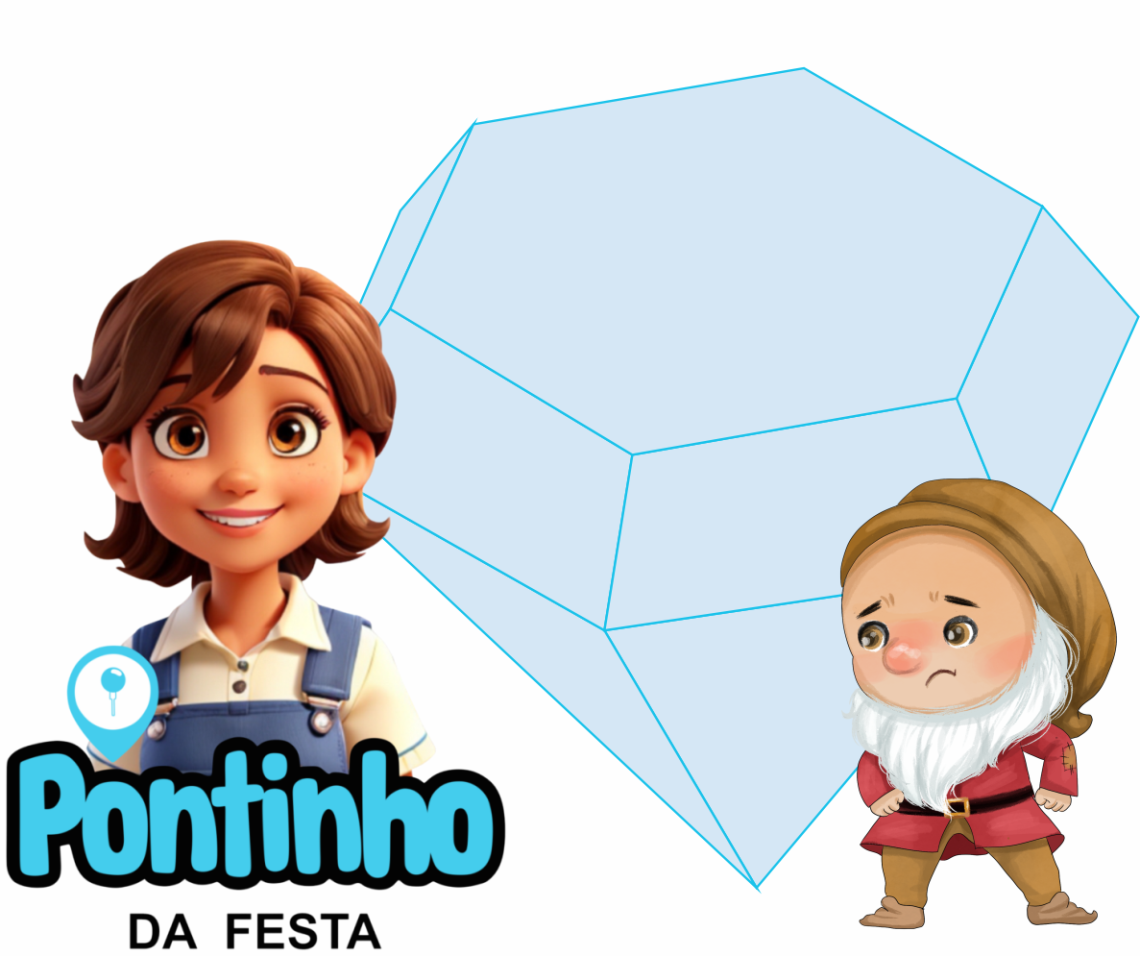 Molde caixa estilo diamante personalizar lembrancinha