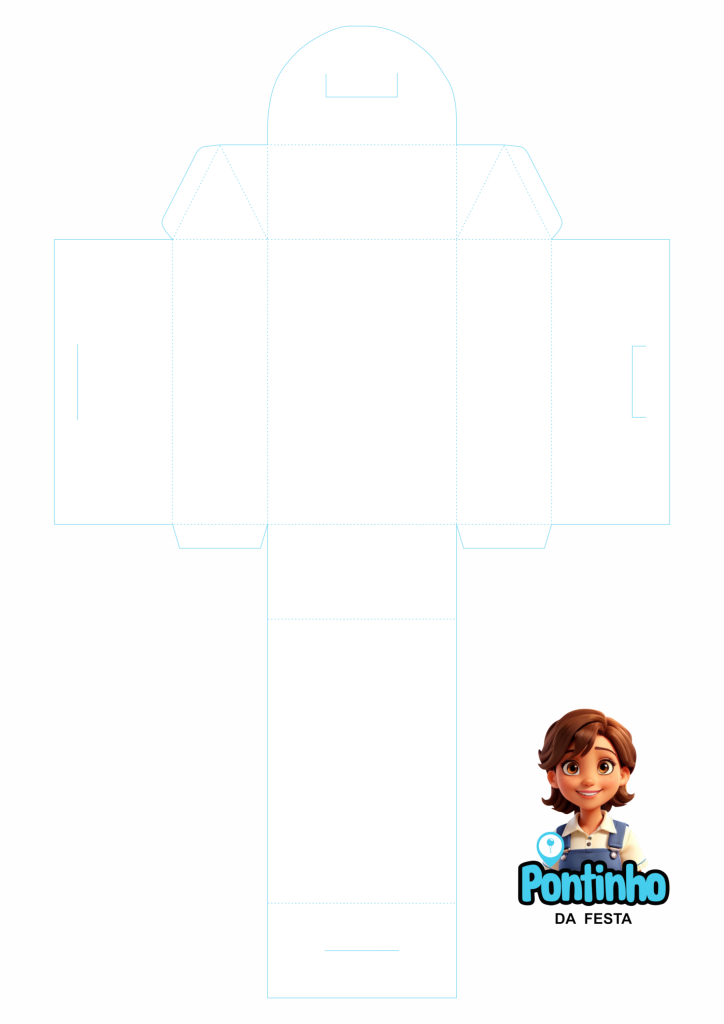 Molde limpo caixa sacolinha para personalizar lembrancinha