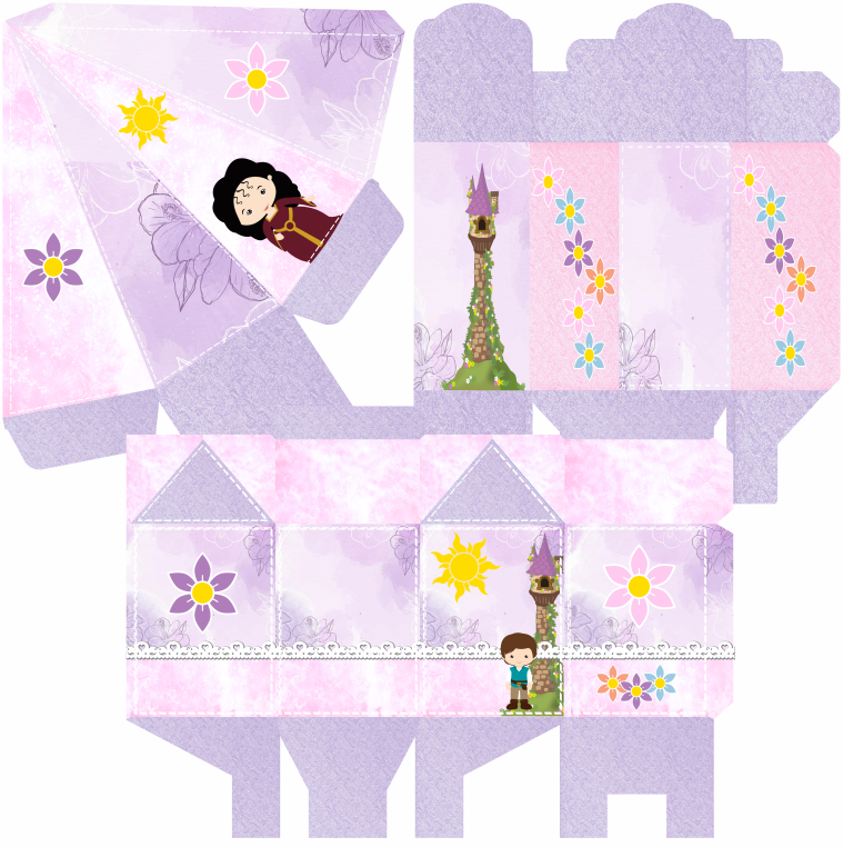 Lembrancinha Rapunzel pontinhodafesta