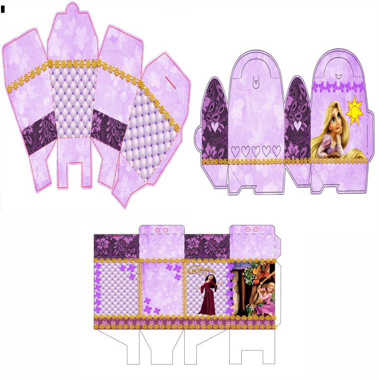 Lembrancinha Rapunzel pontinhodafesta